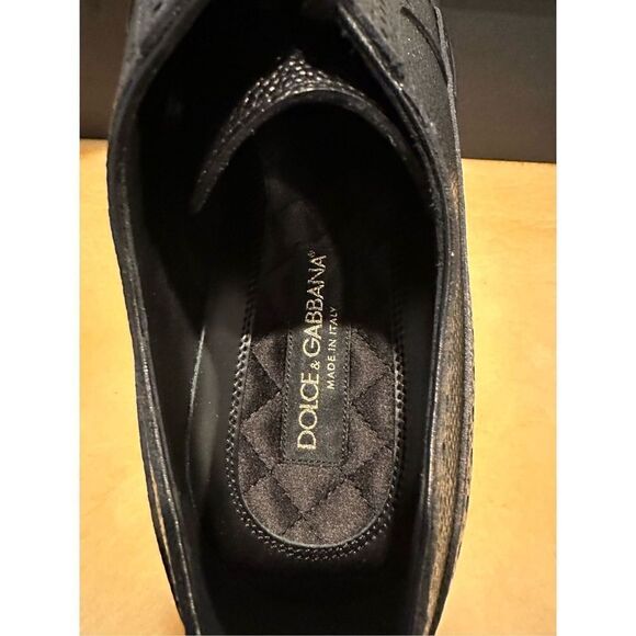 Dolce & Gabbana Men’s lace-ups black dress leather shoes size 8, NIB main image 6